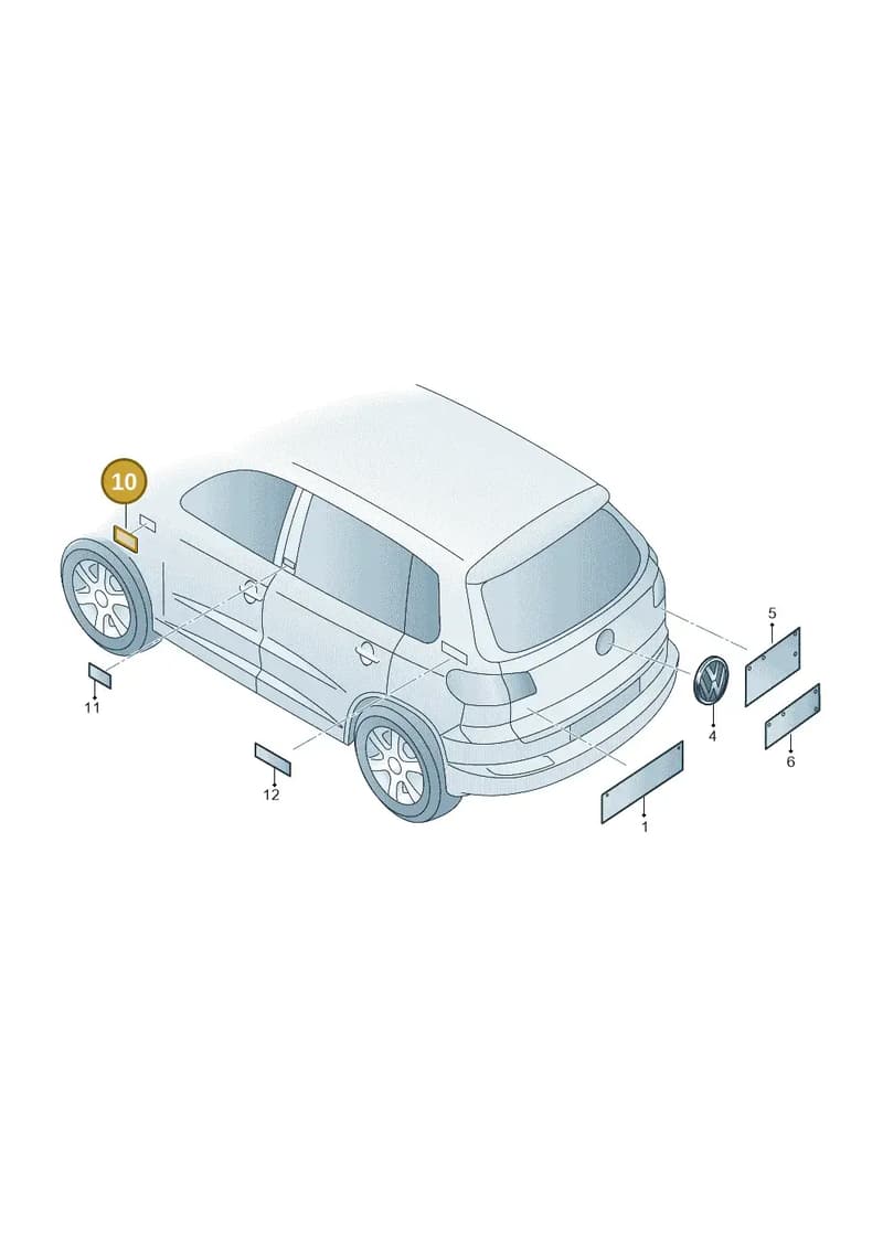 5N0853688CFOD — Volkswagen Tiguan (2011-2018) diagram 719853200, position 10