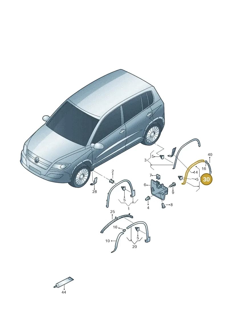 5N0853817E9B9 — Volkswagen TIGUAN                 08> (2007-) diagram 634853050, position 30
