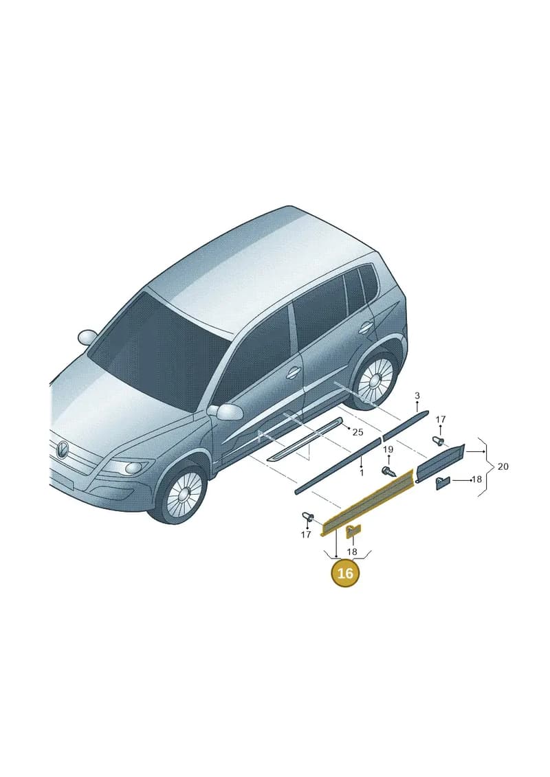 5N0854939A9B9 — Volkswagen TIGUAN                 08> (2007-) diagram 634853000, position 16