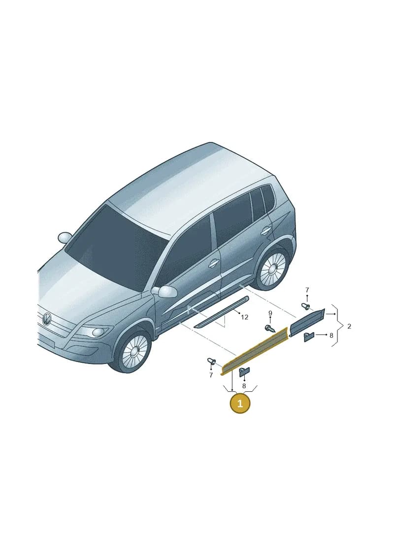 5N0854939DUBN — Volkswagen Tiguan (2011-2018) diagram 719853000, position 1