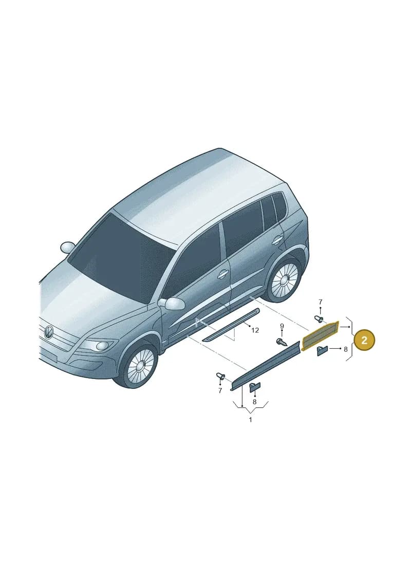 5N0854950CGRU — Volkswagen Tiguan (2011-2018) diagram 719853000, position 2