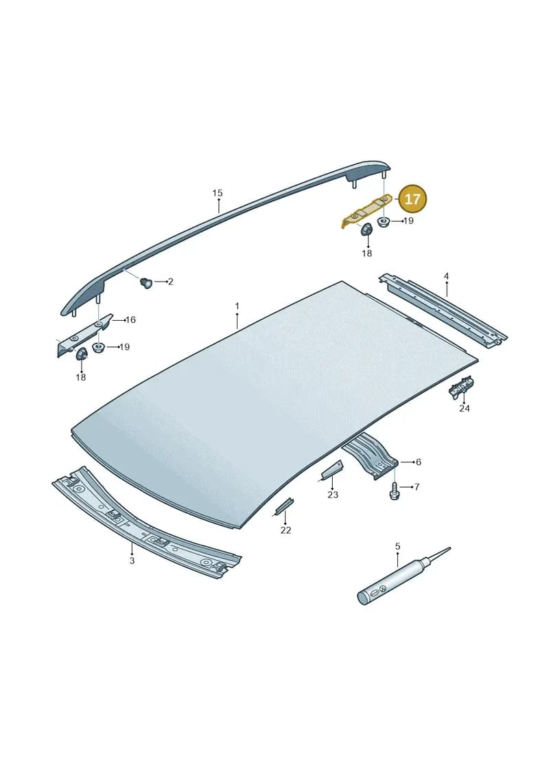 5N0860201C — Volkswagen Tiguan (2011-2018) diagram 634817000, position 17