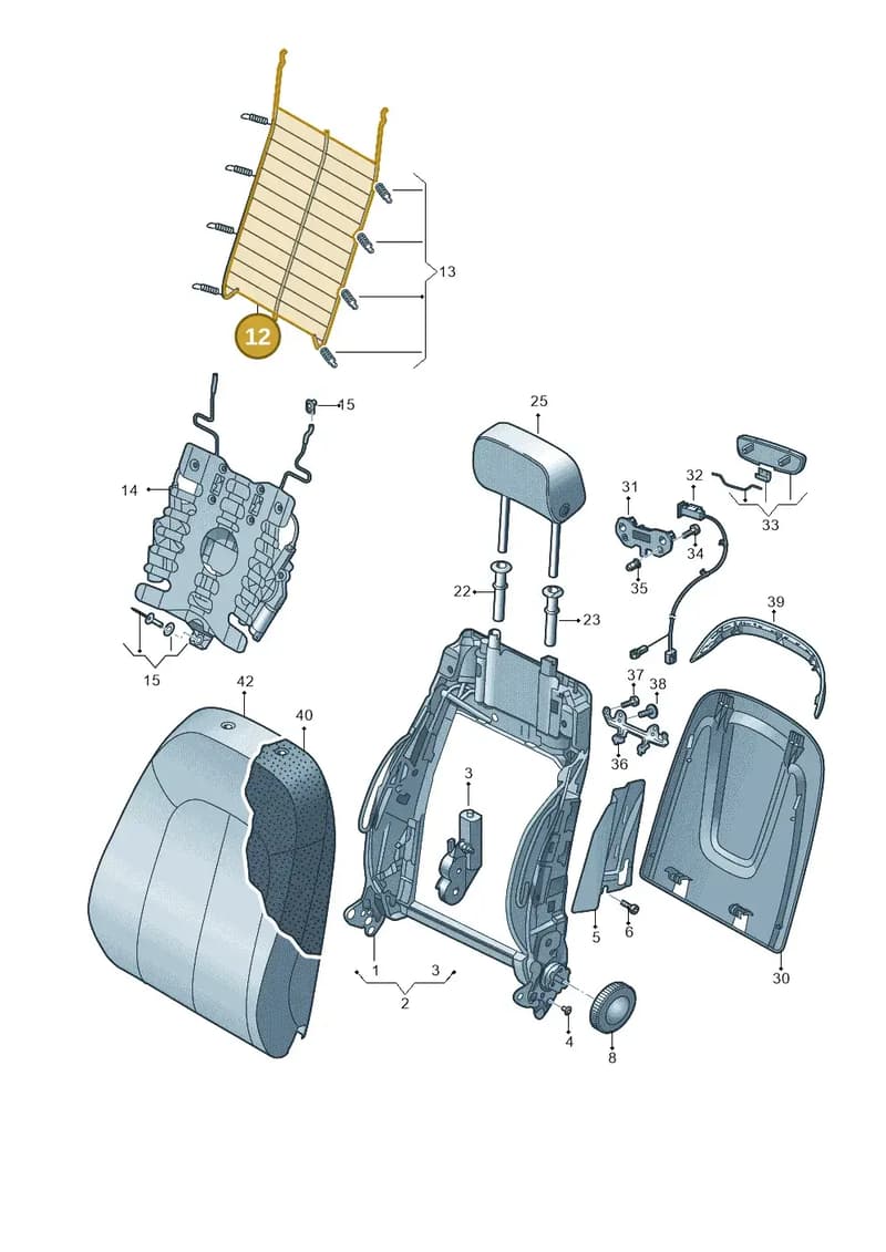 5N0881880K — Audi A6 (2014-2018) diagram 798881500, position 12