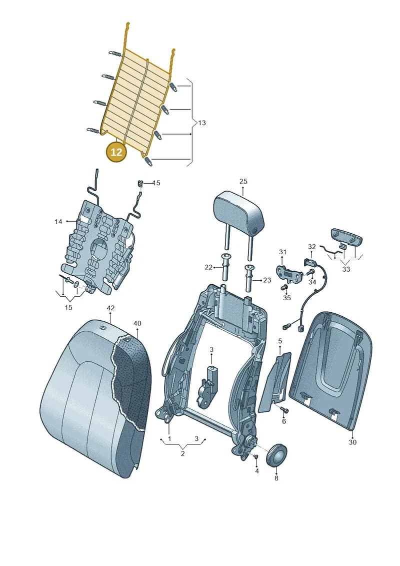 5N0881880K — Audi A7 Sportback (2014-2018) diagram 788881500, position 12