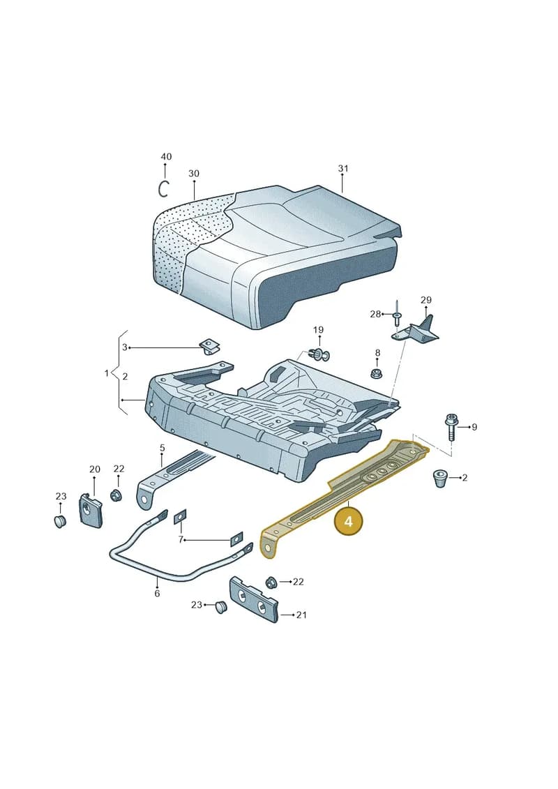 5N0885861A — Volkswagen Tiguan (2011-2018) diagram 719885020, position 4