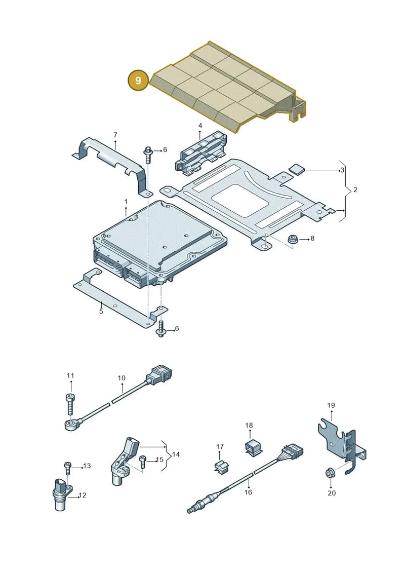 5N0906337A — Audi Q3 1.4 (2012-2016) diagram 728906000, position 9