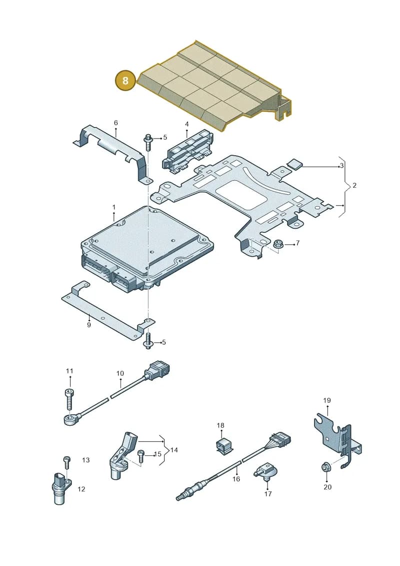 5N0906337A — Audi Q3 1.4 (2016-) diagram 855906000, position 8