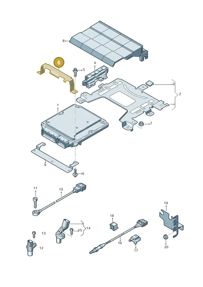 5N0907500C — Audi Q3 1.4 (2016-) diagram 855906000, position 6