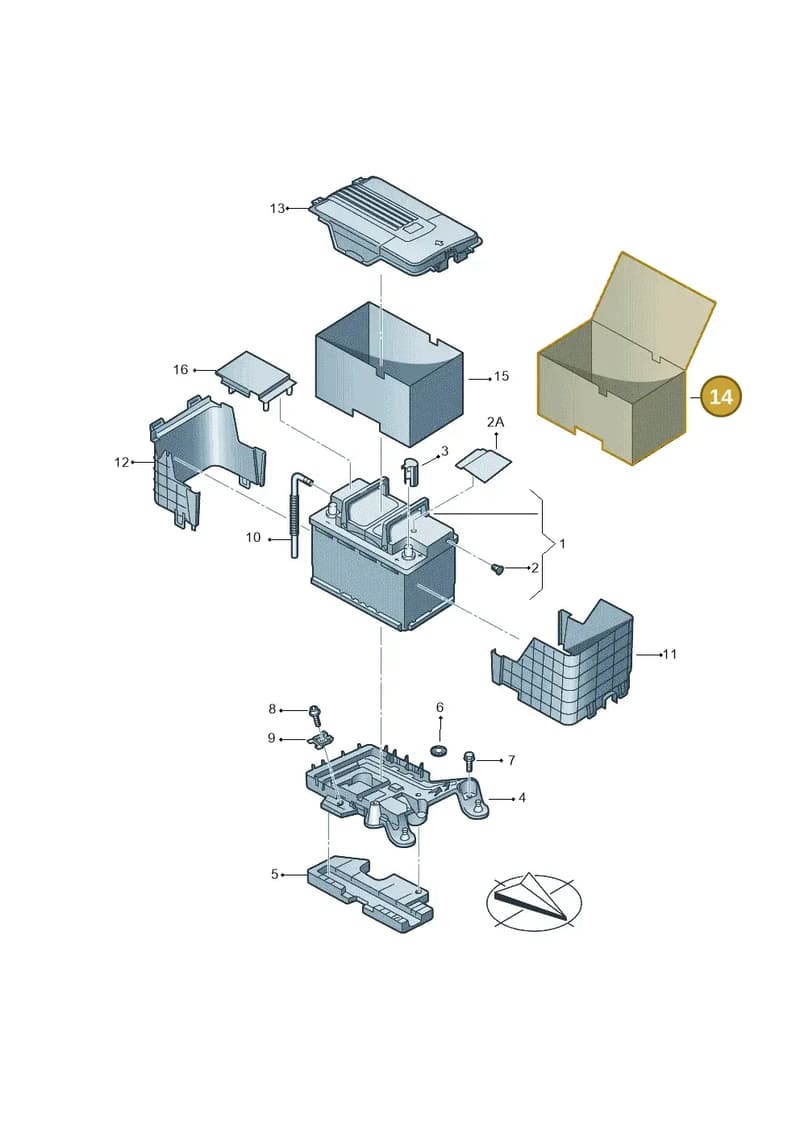 5N0915411A — Volkswagen Passat saloon (2010-2015) diagram 737915000, position 14