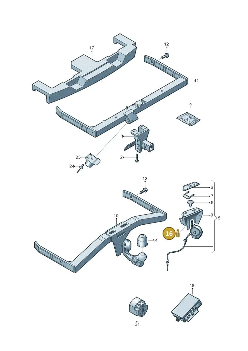 5N0919238 — Volkswagen Tiguan (2011-2018) diagram 634804000, position 16