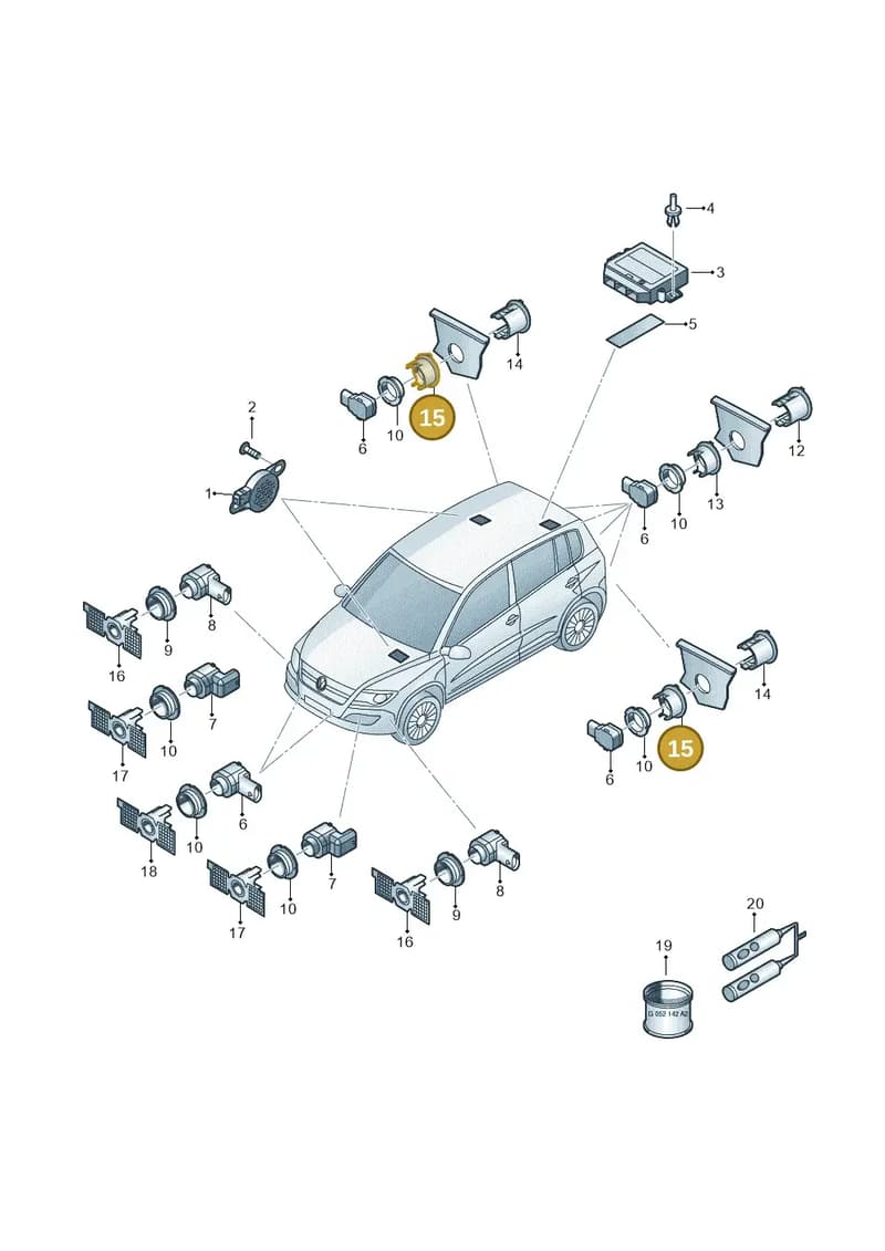 5N0919504B — Volkswagen Tiguan (2011-2018) diagram 719919000, position 15