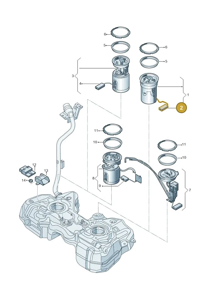 5N0919673AD — Audi Q3 1.4 (2016-) diagram 728919300, position 2