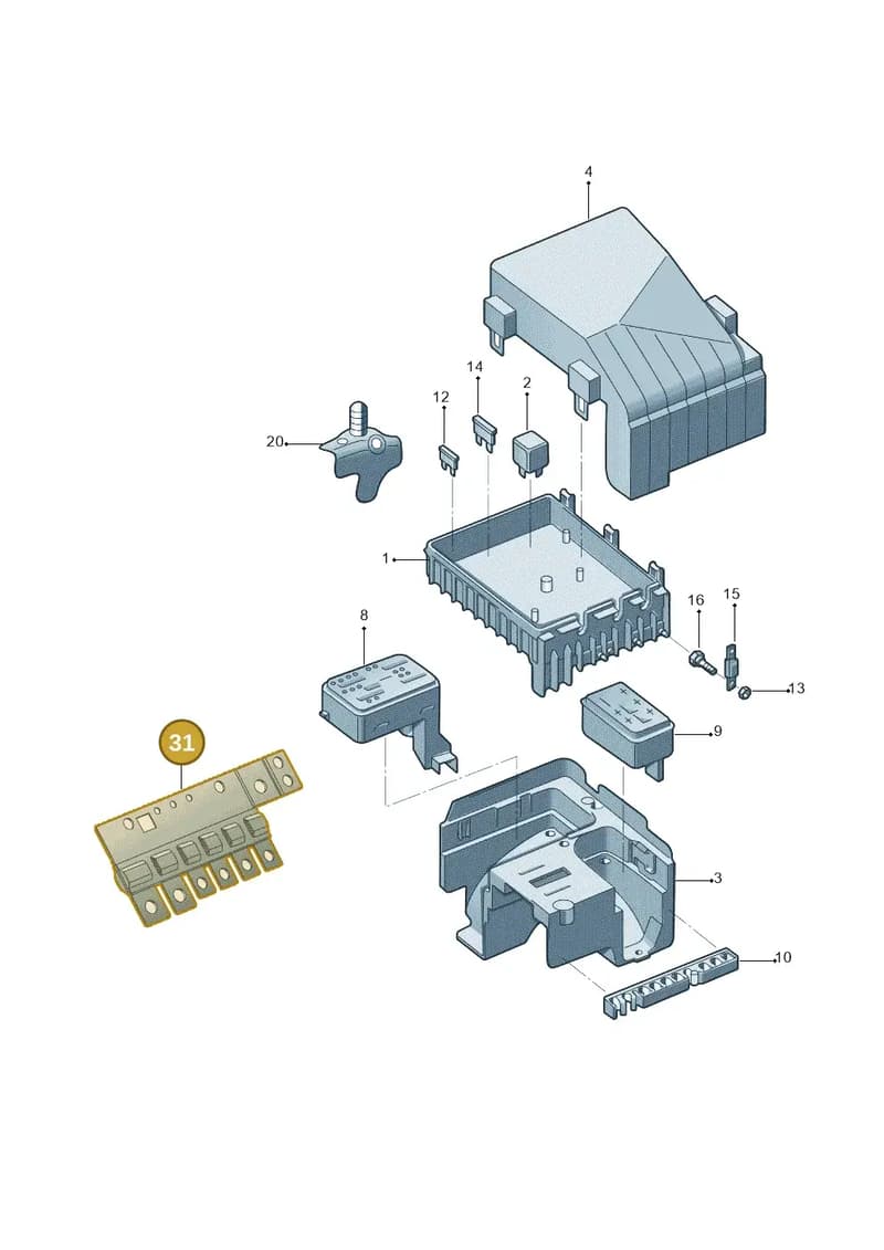 5N0937629A — Volkswagen Tiguan (2009-2019) diagram 688937200, position 31