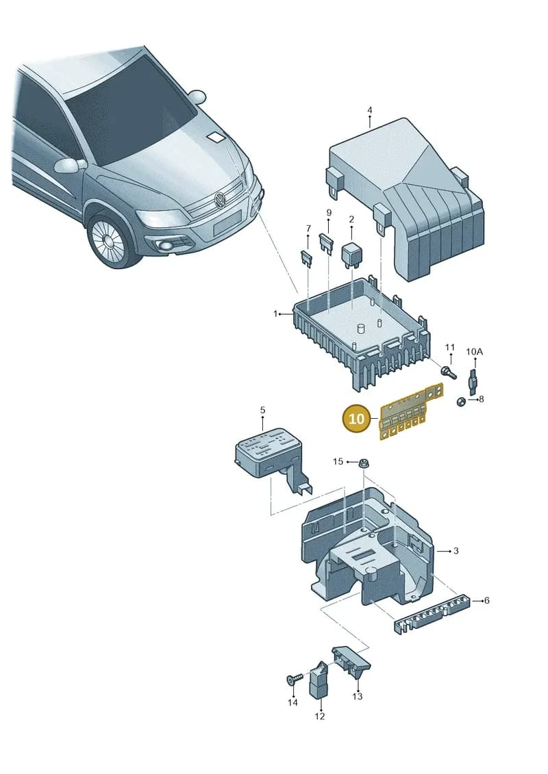 5N0937629A — Volkswagen Tiguan (2011-2018) diagram 719937200, position 10