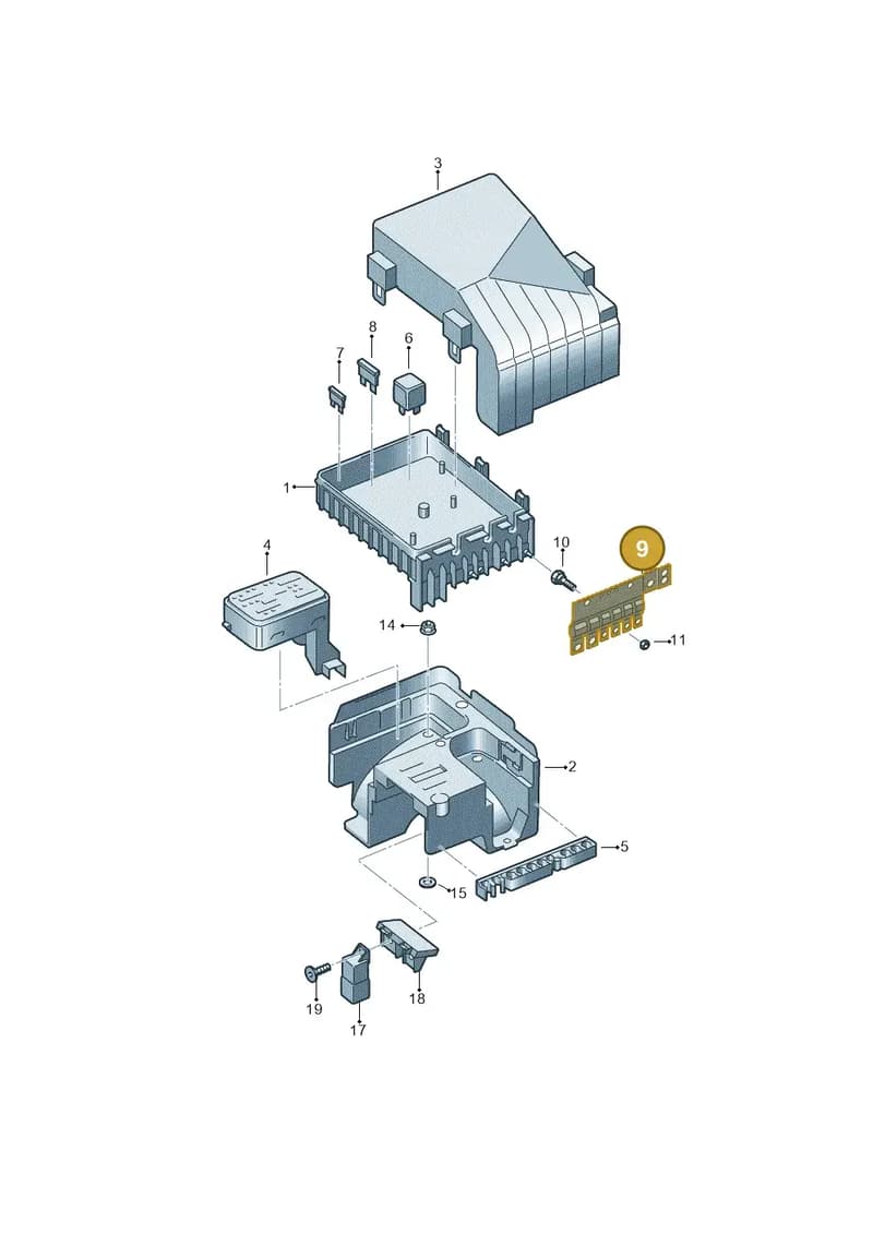 5N0937629A — Audi Q3 1.4 (2016-) diagram 855937200, position 9