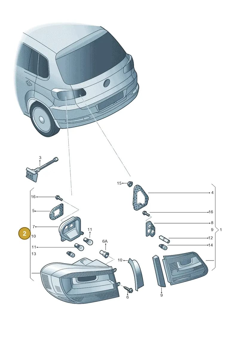 5N0945095Q — Volkswagen Tiguan (2011-2018) diagram 719945000, position 2