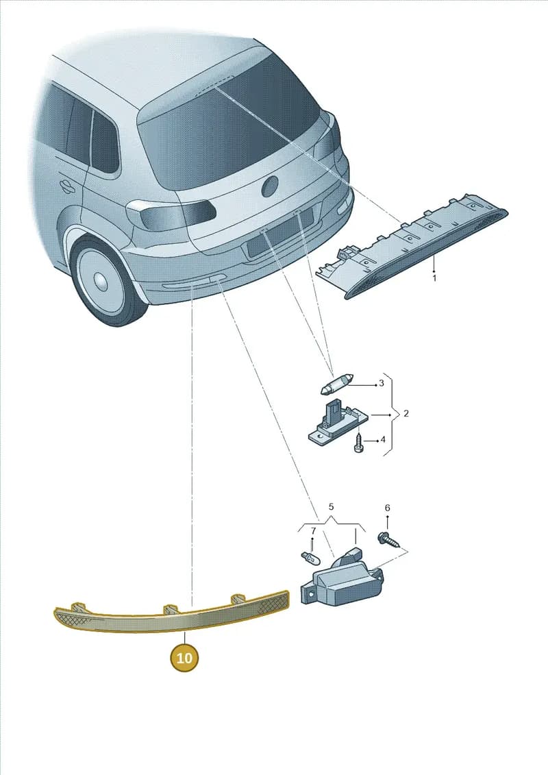 5N0945106 — Volkswagen Tiguan (2011-2018) diagram 719945100, position 10