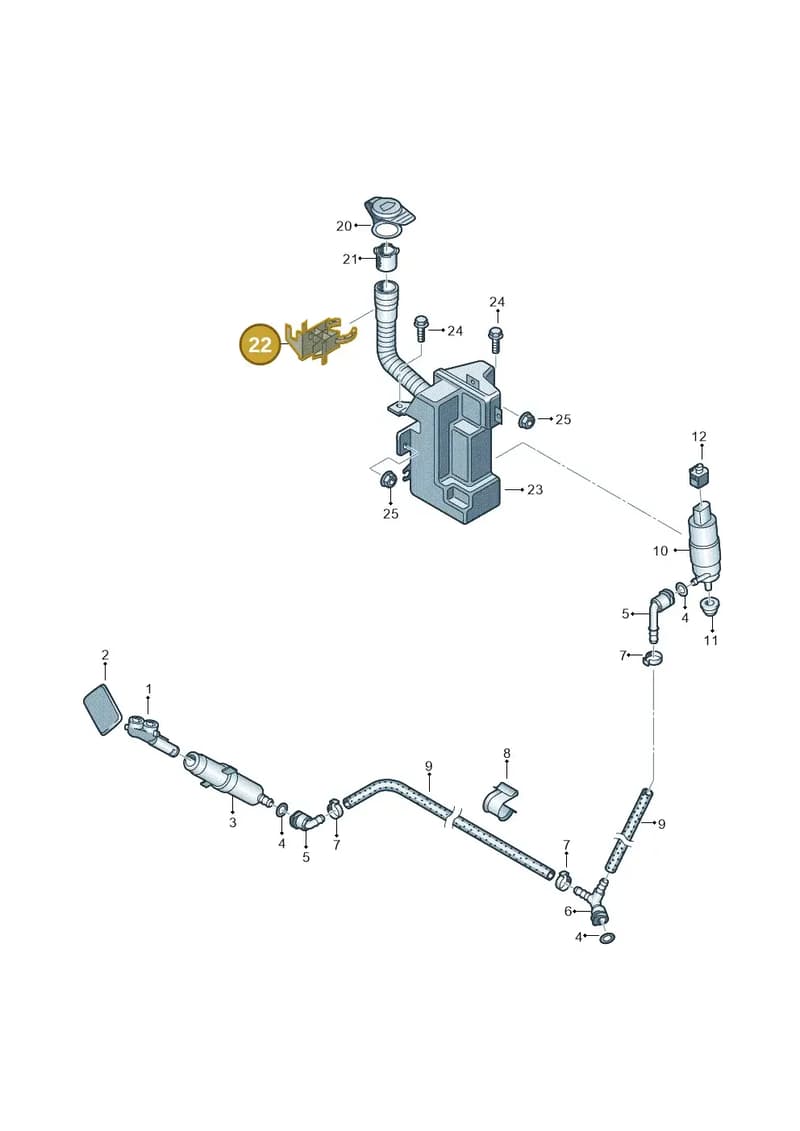 5N0955195A — Volkswagen TIGUAN                 08> (2007-) diagram 634955300, position 22