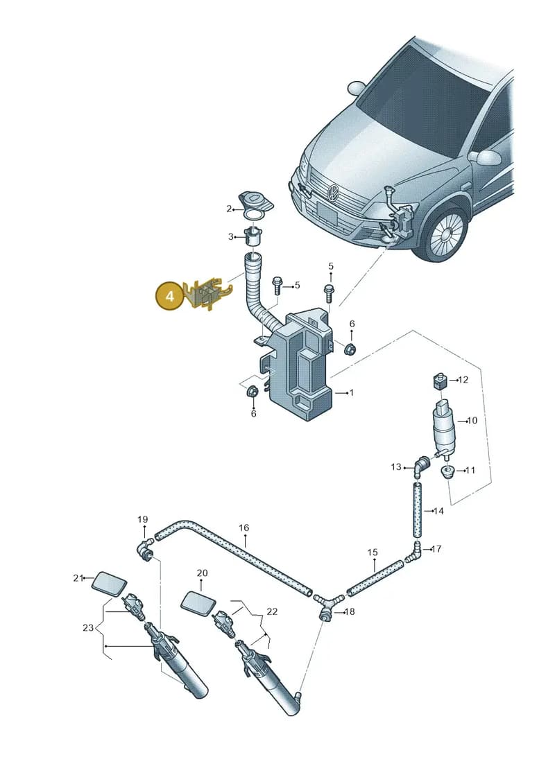 5N0955195A — Volkswagen Tiguan (2011-2018) diagram 719955300, position 4