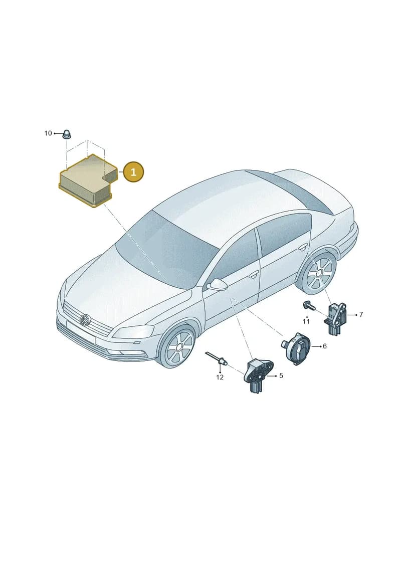 5N0959655AE206 — Volkswagen Passat saloon (2010-2015) diagram 702959300, position 1