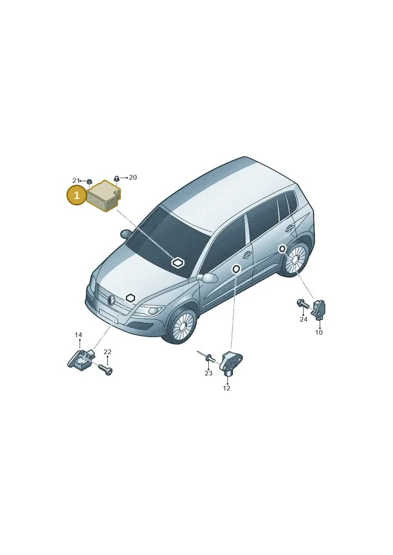 5N0959655AE20B — Volkswagen Tiguan (2011-2018) diagram 634959300, position 1