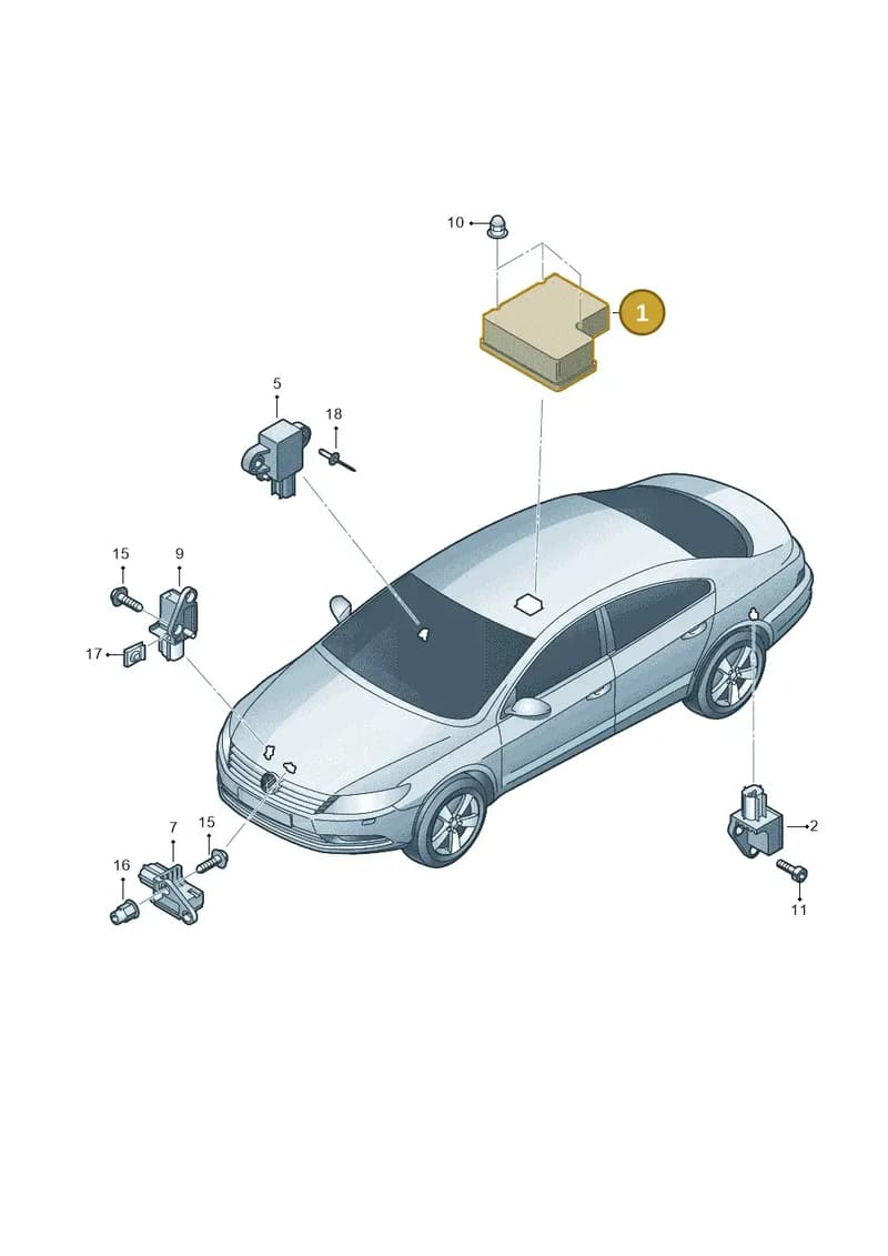 5N0959655AE20E — Volkswagen Passat CC (2011-2016) diagram 737959300, position 1