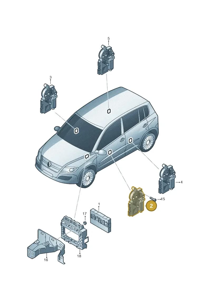 5N0959701EZ0Q — Volkswagen Tiguan (2011-2018) diagram 634959100, position 2