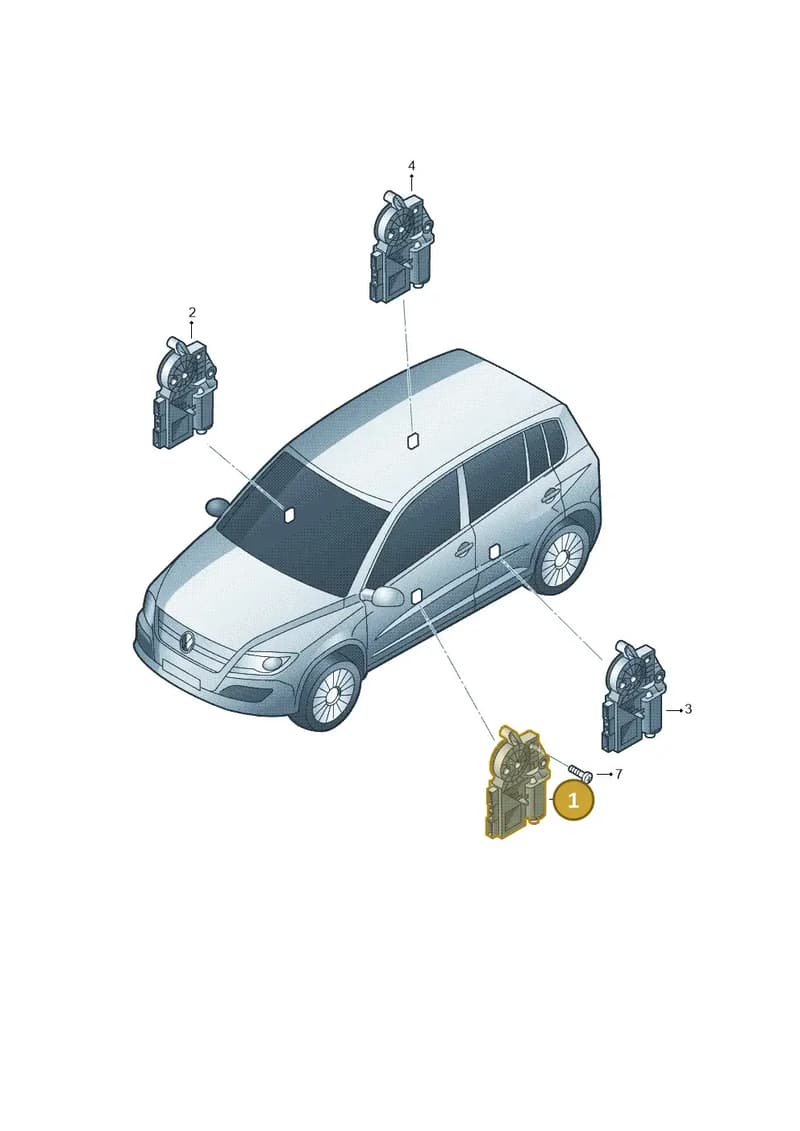 5N0959701J000 — Volkswagen Tiguan (2011-2018) diagram 719959120, position 1