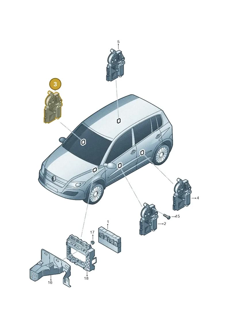 5N0959702EZ0W — Volkswagen Tiguan (2011-2018) diagram 634959100, position 3