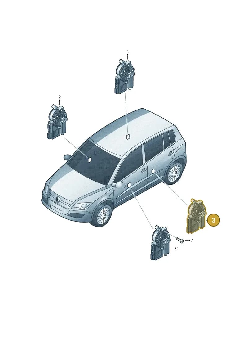 5N0959703GVW1 — Volkswagen Tiguan (2011-2018) diagram 719959120, position 3