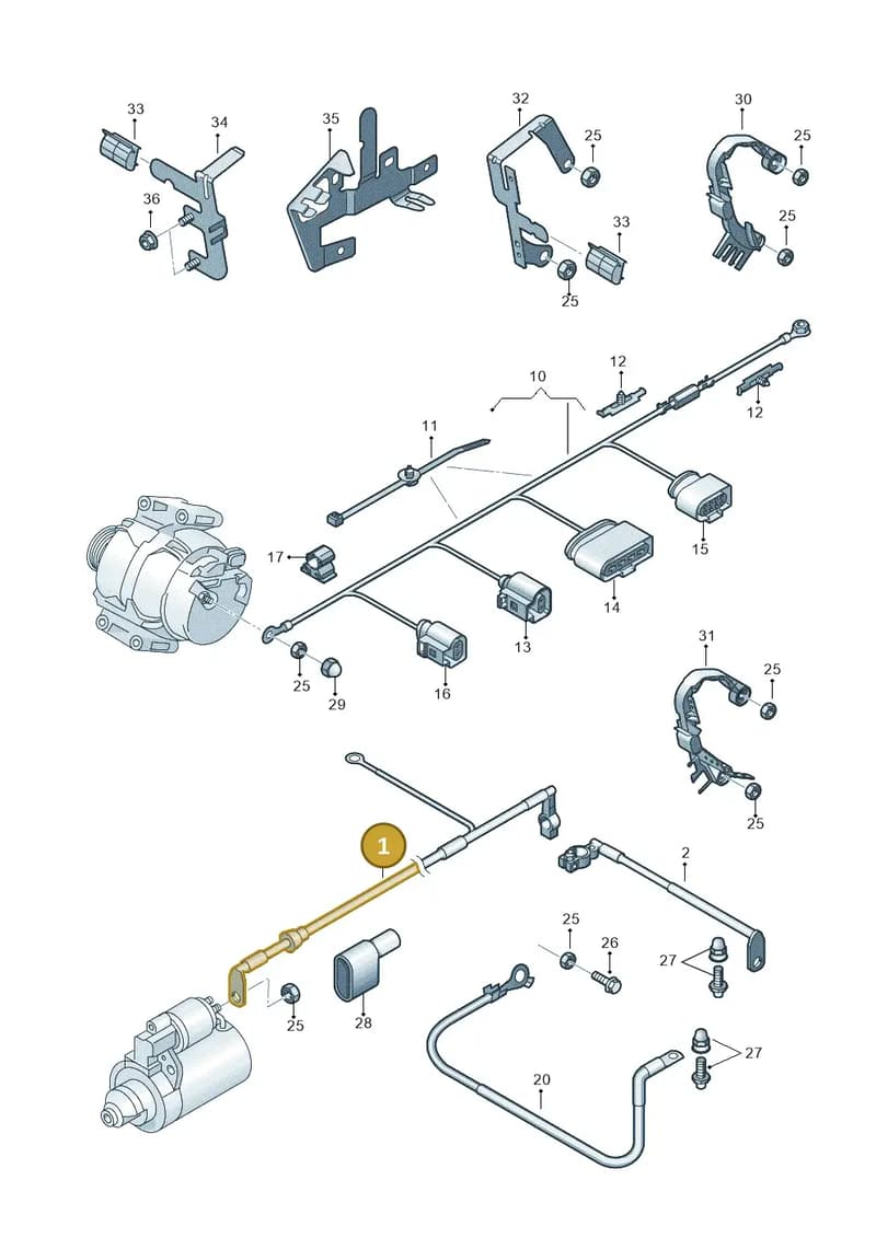 5N0971228 — Volkswagen Tiguan (2011-2018) diagram 634971010, position 1