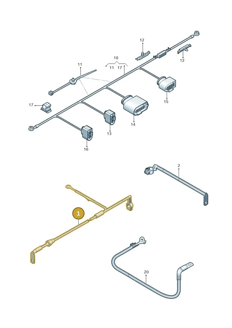 5N0971228 — Volkswagen Tiguan (2009-2019) diagram 688971010, position 1