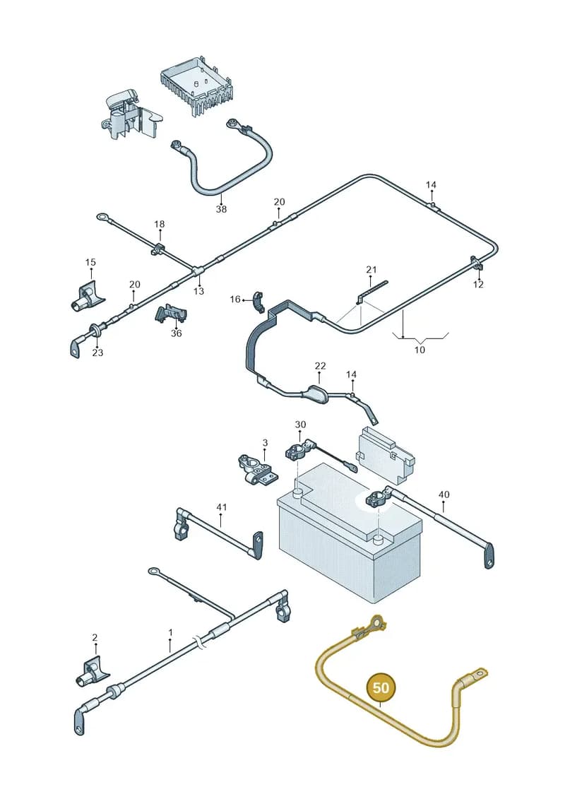 5N0971250AK — Volkswagen Passat estate (2008-2011) diagram 460971650, position 50