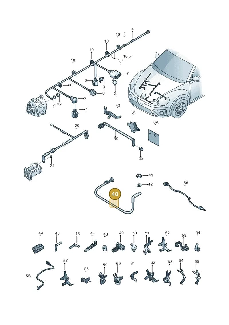 5N0971250AK — Volkswagen Beetle (2016-2019) diagram 801971010, position 40