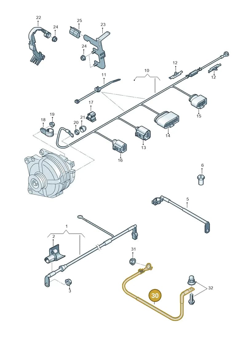 5N0971250N — Audi Q3 quattro (2011-2015) diagram 728972000, position 30