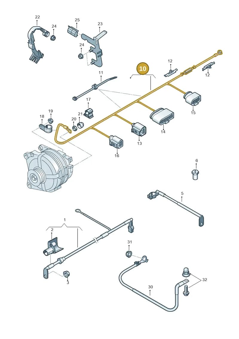 5N0971349AT — Audi Q3 quattro (2011-2015) diagram 728972000, position 10