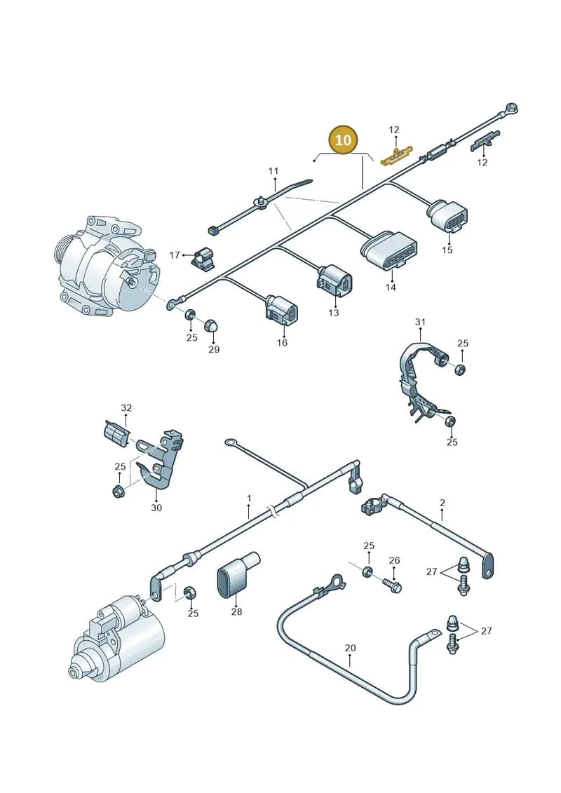 5N0971349BM — Volkswagen Sharan (2015-2022) diagram 863971010, position 10