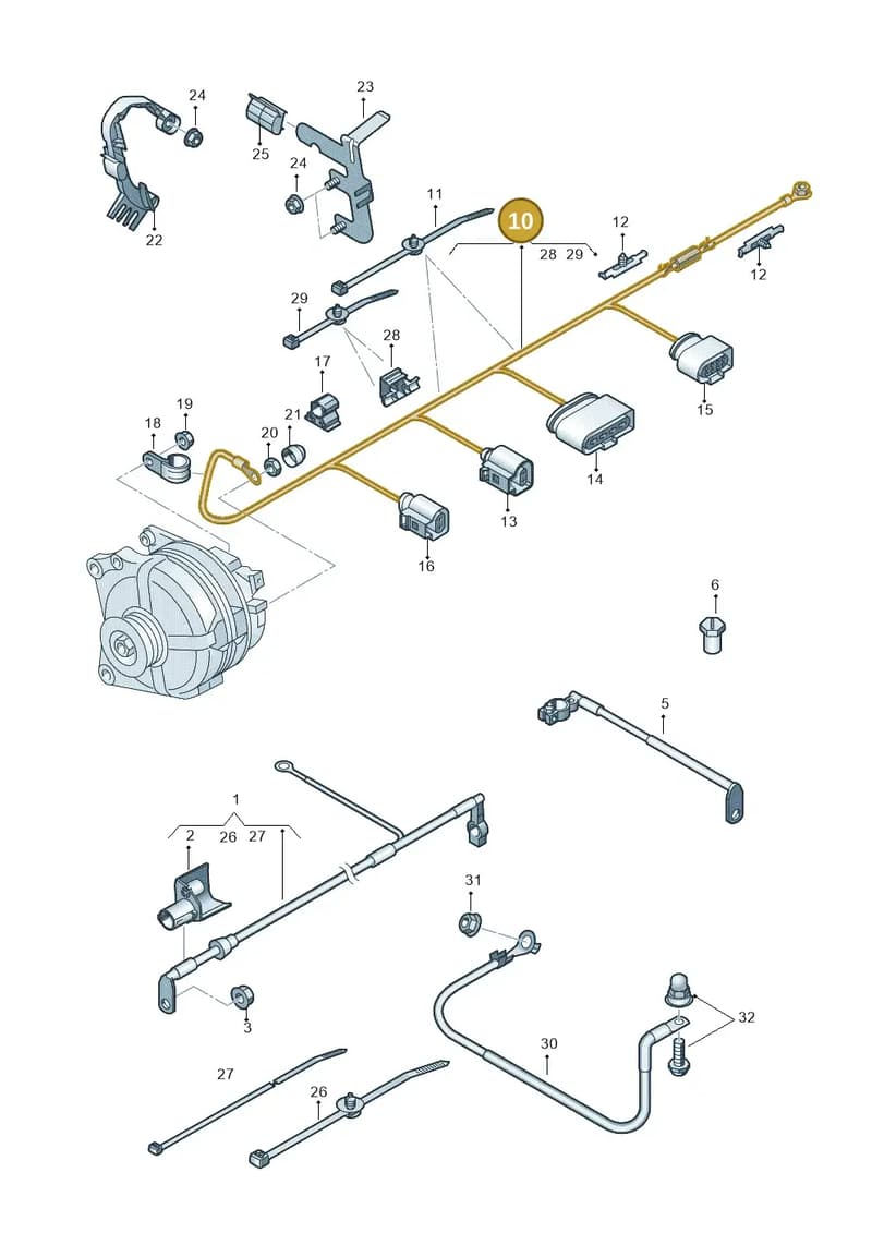 5N0971349DA — Audi Q3 (2014-2019) diagram 855972000, position 10