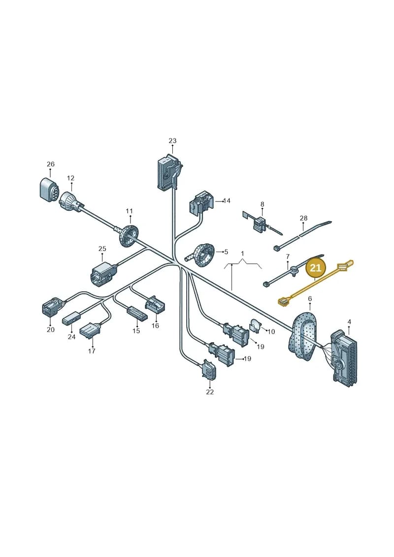 5N0972822 — Volkswagen Tiguan (2011-2018) diagram 634972320, position 21