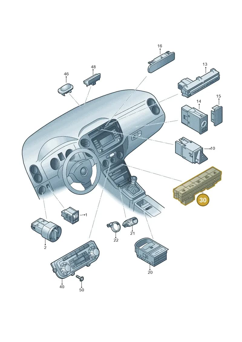 5N1927137AEXSH — Volkswagen TIGUAN                 08> (2007-) diagram 634941500, position 30