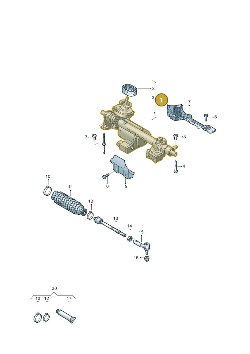 5N2423055A — Volkswagen Tiguan (2011-2018) diagram 634423550, position 1