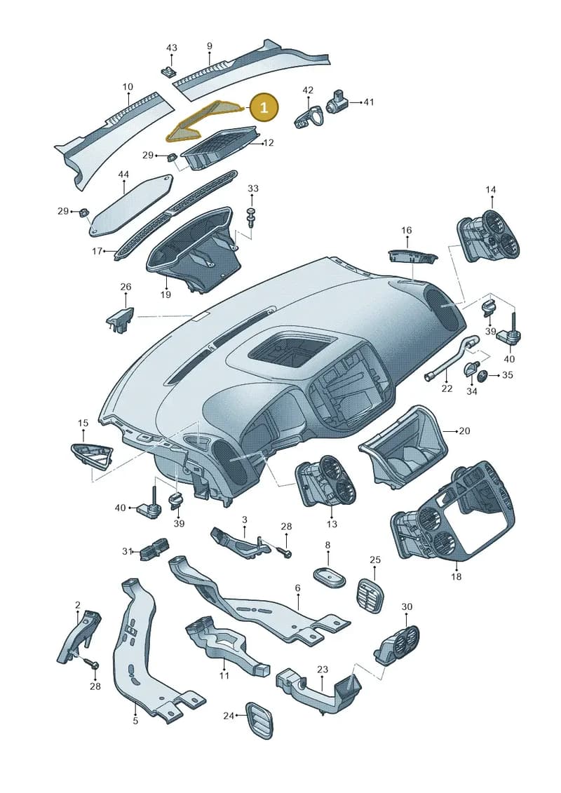 5N2815159 — Volkswagen Tiguan 4Motion (2011-2018) diagram 634819300, position 1
