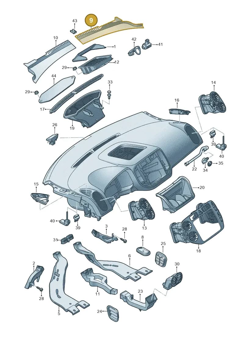 5N2819404A9B9 — Volkswagen Tiguan 4Motion (2011-2018) diagram 634819300, position 9
