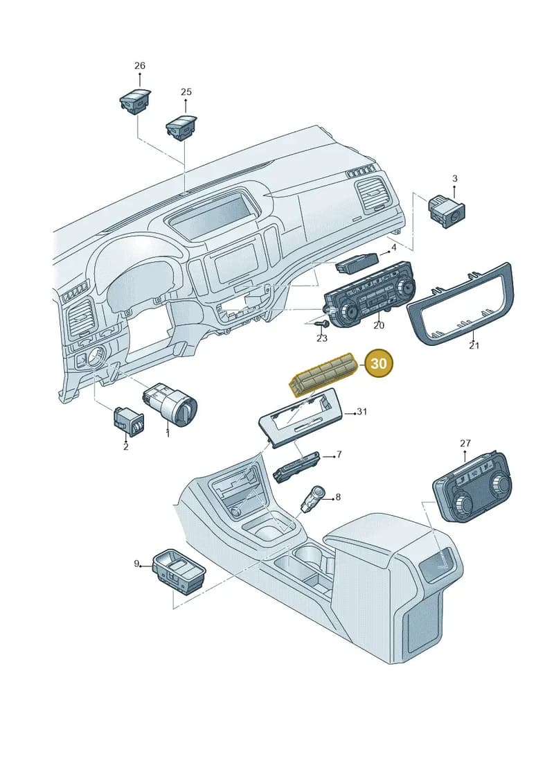 5N2927137QXSH — Volkswagen Sharan BlueMotion (2015-2022) diagram 689941500, position 30