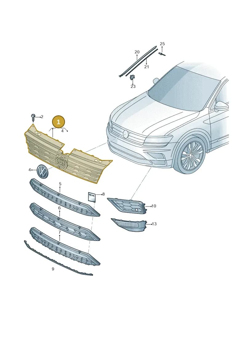 5NA853651BJZLL — Volkswagen Tiguan (2016-2024) diagram 884853000, position 1