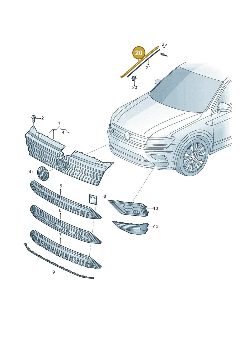 5NA854662J041 — Volkswagen Tiguan (2016-2024) diagram 884853000, position 20