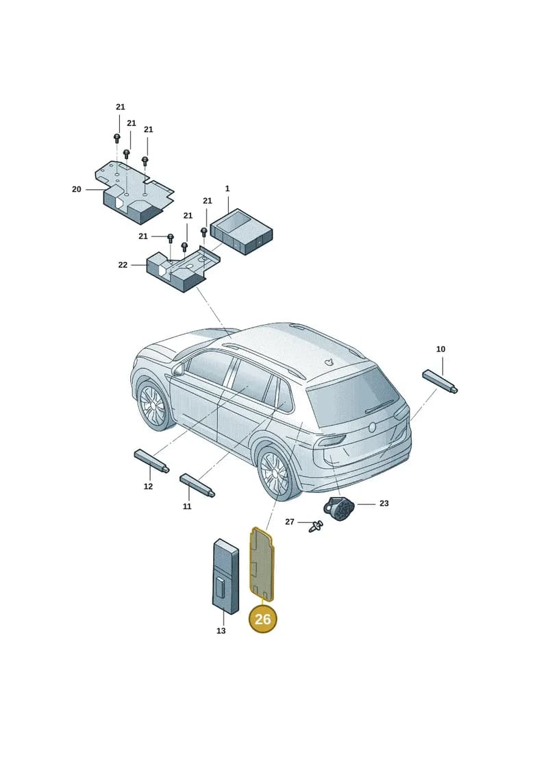 5NA971799 — Volkswagen Viloran (2020-2022) diagram 30d909000, position 26