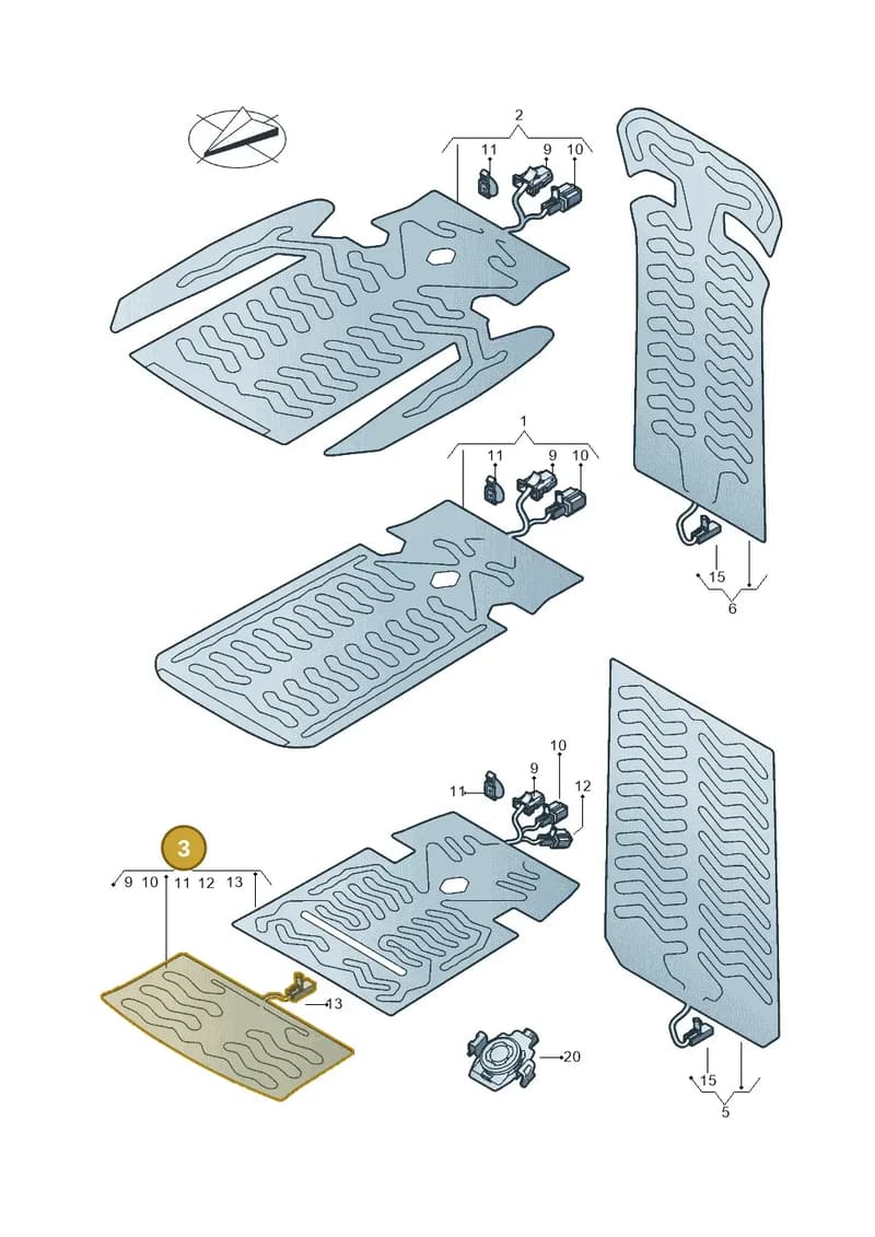 5NL963555C — Volkswagen Tiguan 2.0 4Motion (2017-2024) diagram 833963000, position 3