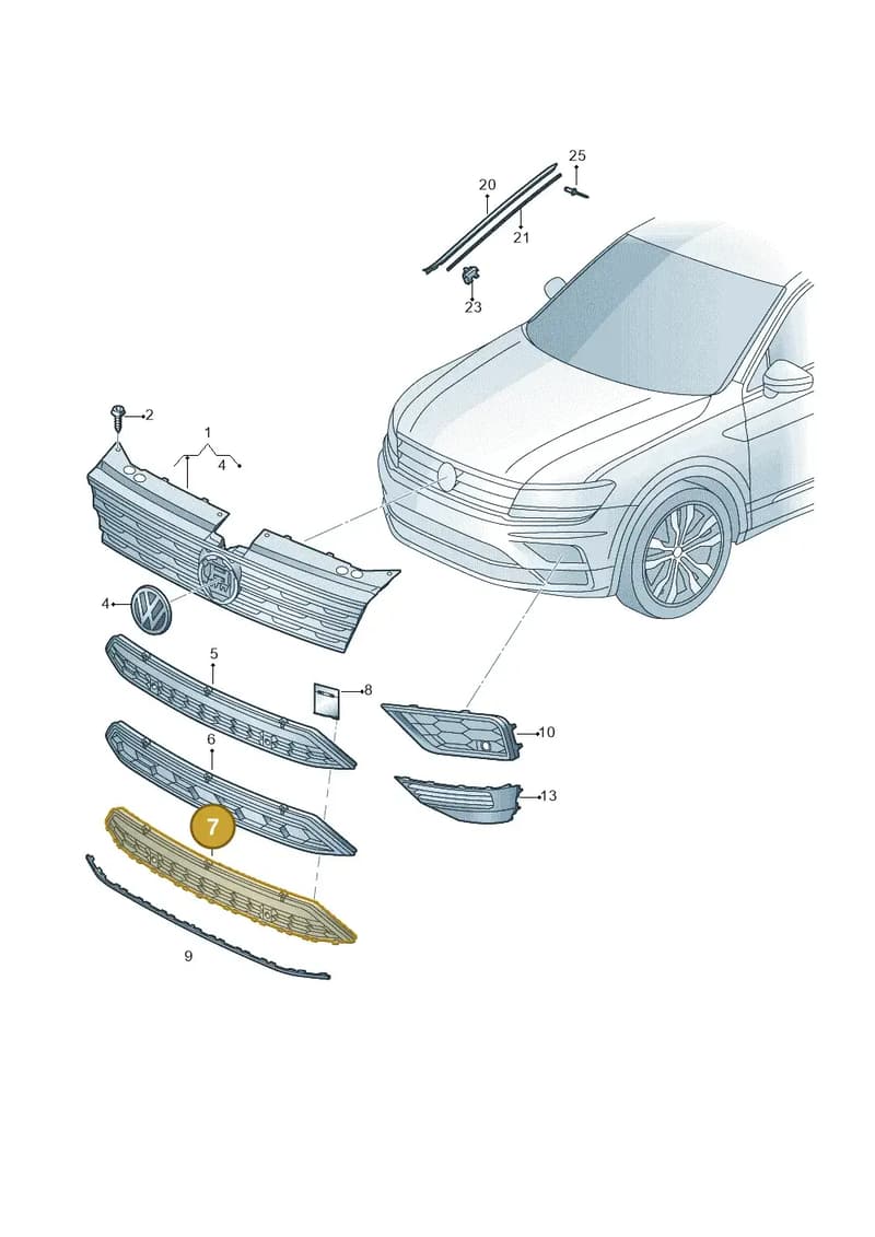 5NN853671K041 — Volkswagen Tiguan (2017-) diagram 884853000, position 7