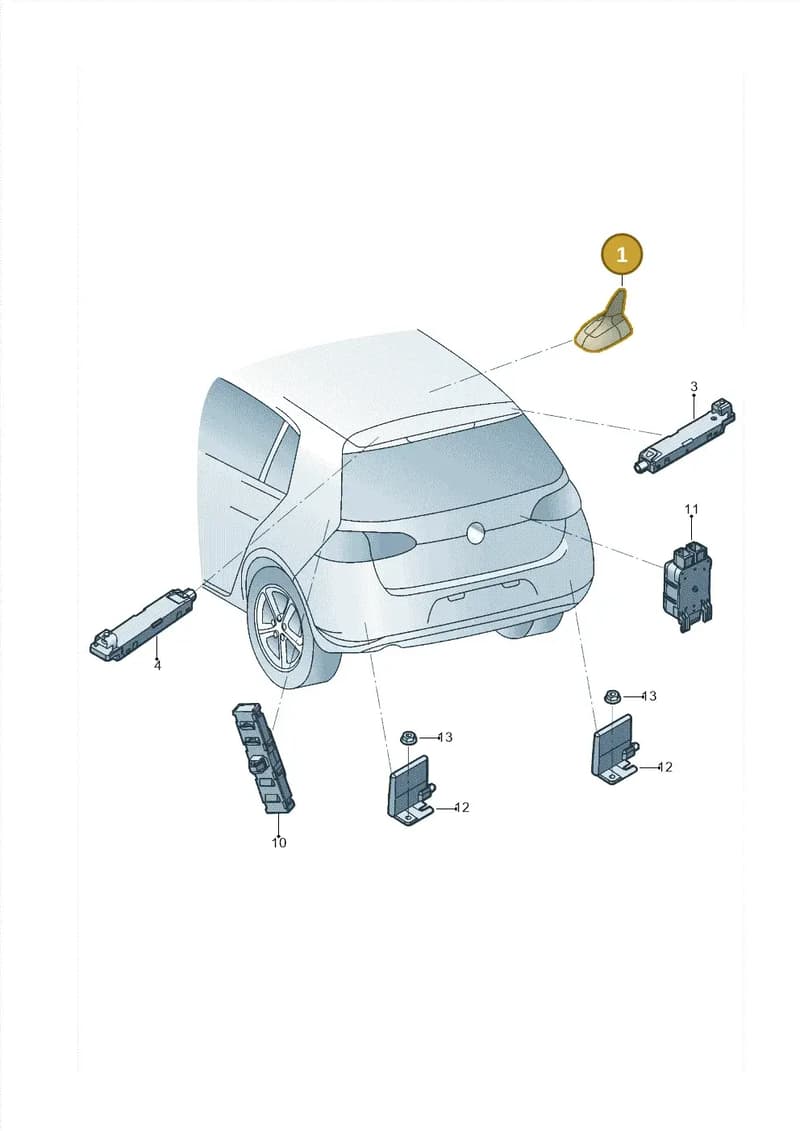 5Q0035507AJ5FQ — Volkswagen POLO HATCH         "ZA"06> (2005-) diagram 496035010, position 1